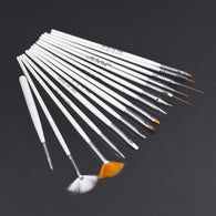 15 pcs Nail Art Decorations Brush Set Tools Professional Painting Pen for False Nail Tips UV Nail Gel Polish