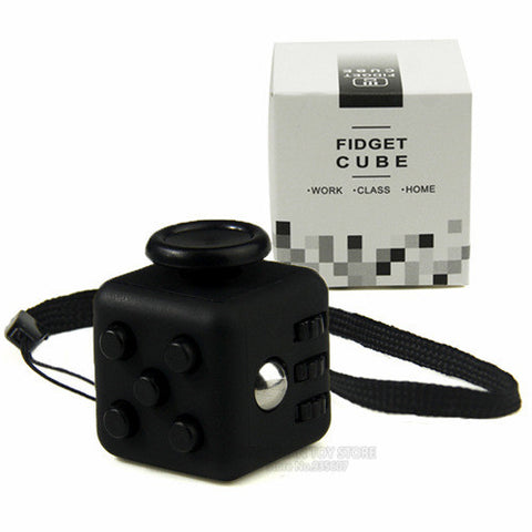 Mini Fidget Cube 11 Colours Desk Finger Toy Keychain Squeeze Fun Stress Reliever Puzzle Magic Cube With Box
