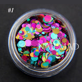 Mixed Glitter Nail Holographic Glitter Acrylic Glitter Mixes Holo Sequins Round Glitter 2g 1mm 2mm 3mm