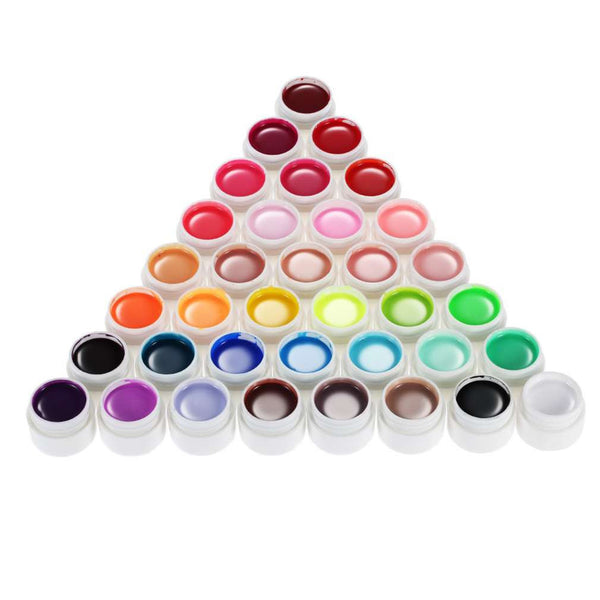 High Quality 36 Piece/Colors Nail Gel  8ml Nail Art Glitter UV Lamp Nail Polish Gel Acrylic Builder Glue Solid Set Long Lasting