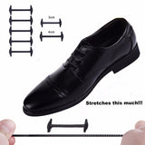 10pcs/Set - No Tie Shoelaces - New Novelty Elastic Silicone Leather Shoe Laces For Men Women - All Fit Business, Casual and Running Shoes