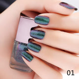 Black Starry Sky Holographic Stamping Nail Polish Long Lasting Quickly Dry Nail Lacquer 8 Color Stamp Holo Enamel Paint