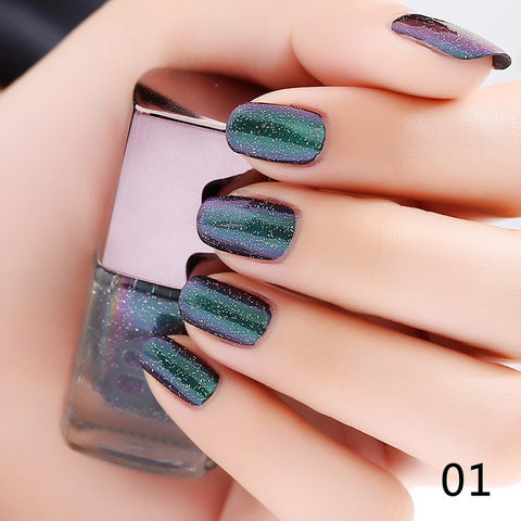 Black Starry Sky Holographic Stamping Nail Polish Long Lasting Quickly Dry Nail Lacquer 8 Color Stamp Holo Enamel Paint